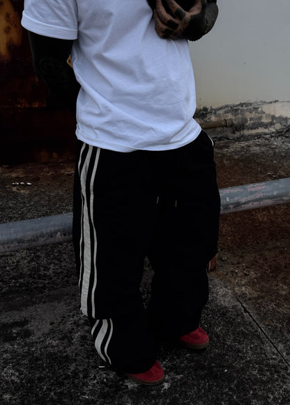 Striped Wide Leg Track Pants - Rick Circus