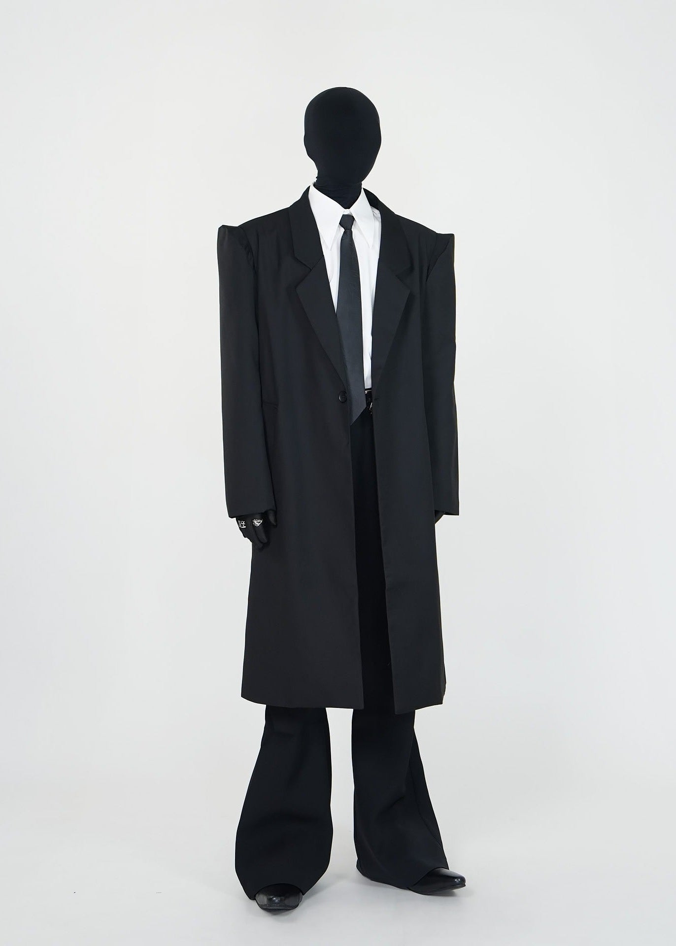 Structured Shoulder Dark Trench Coat - Rick Circus