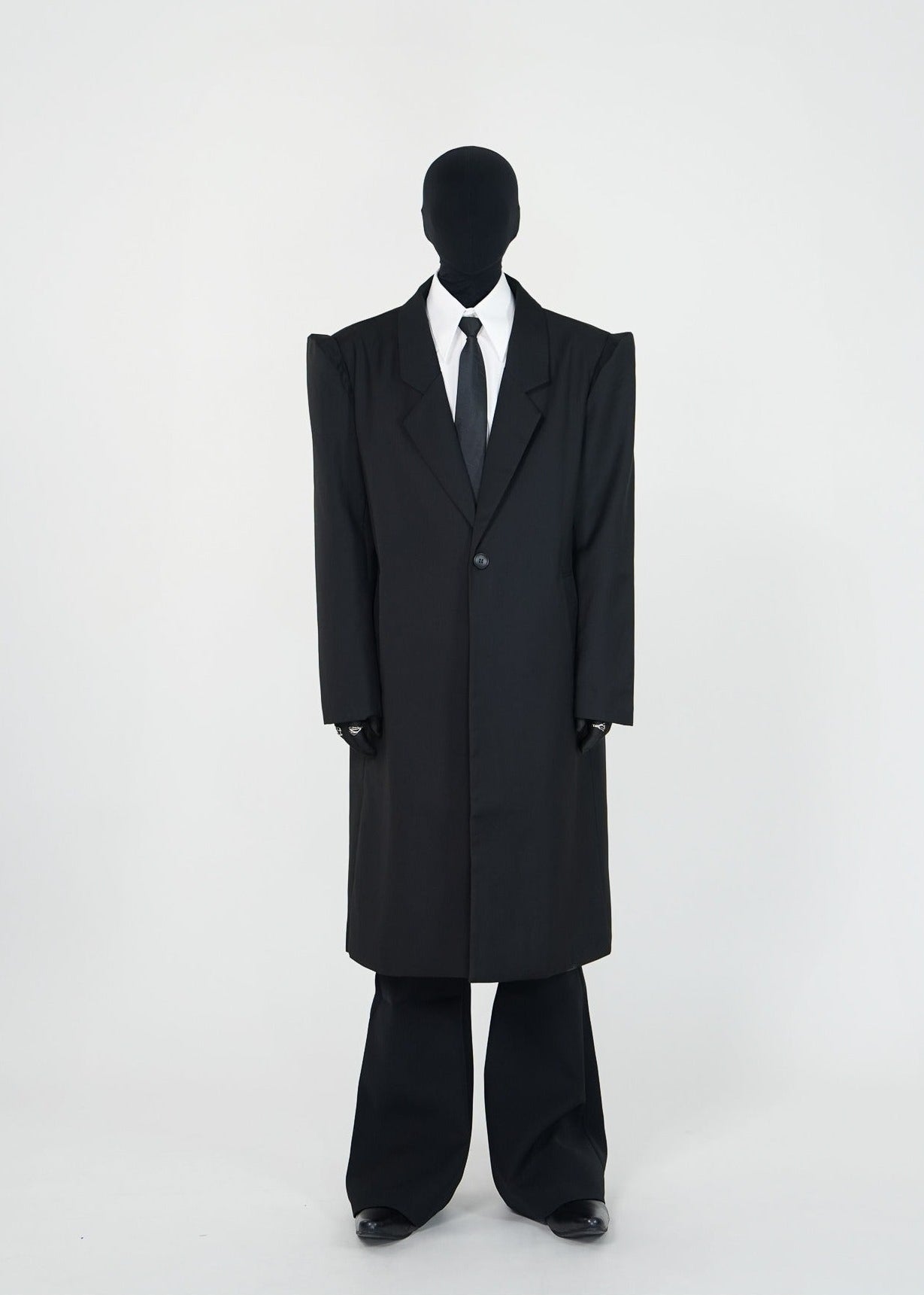 Structured Shoulder Dark Trench Coat - Rick Circus