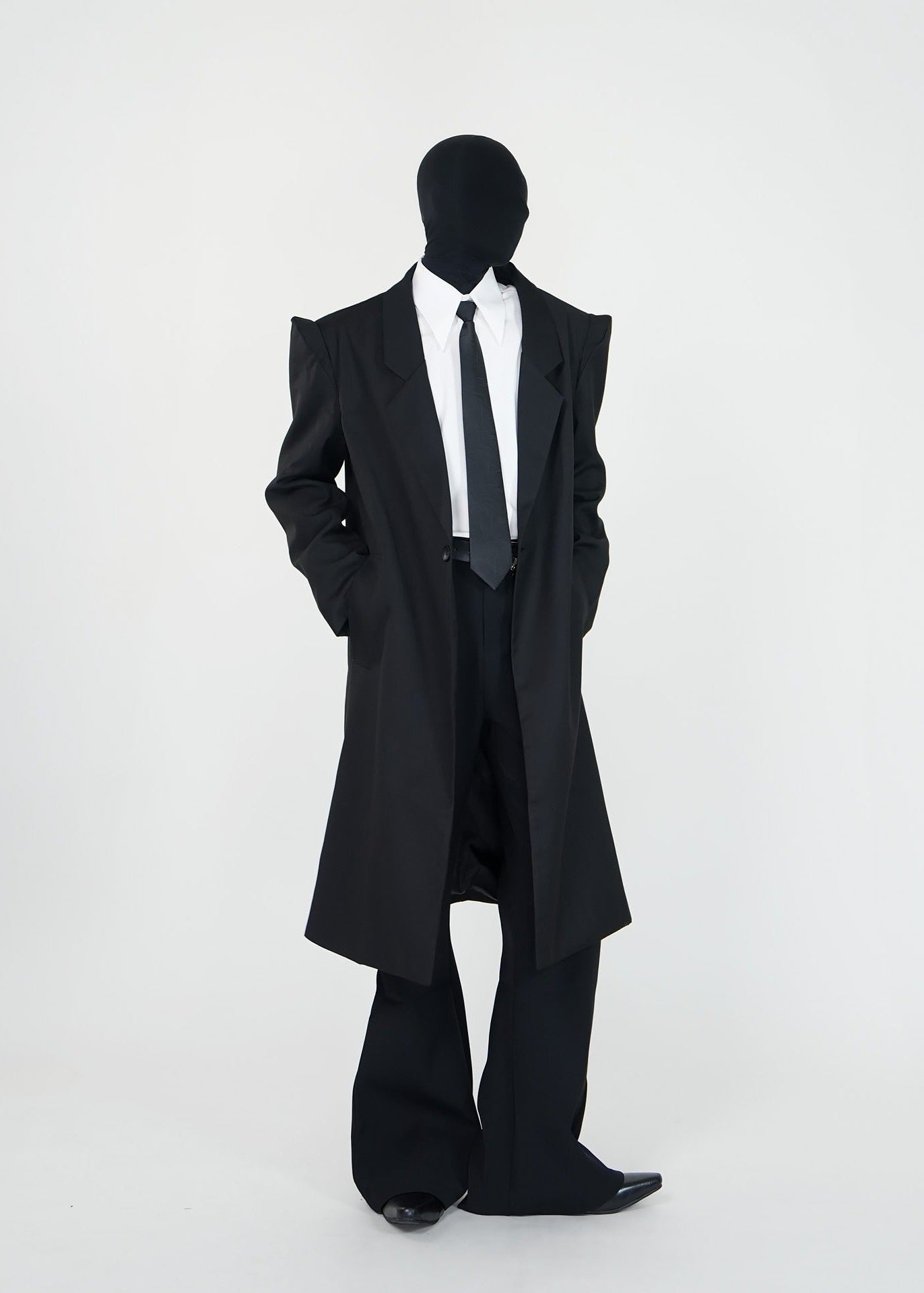 Structured Shoulder Dark Trench Coat - Rick Circus