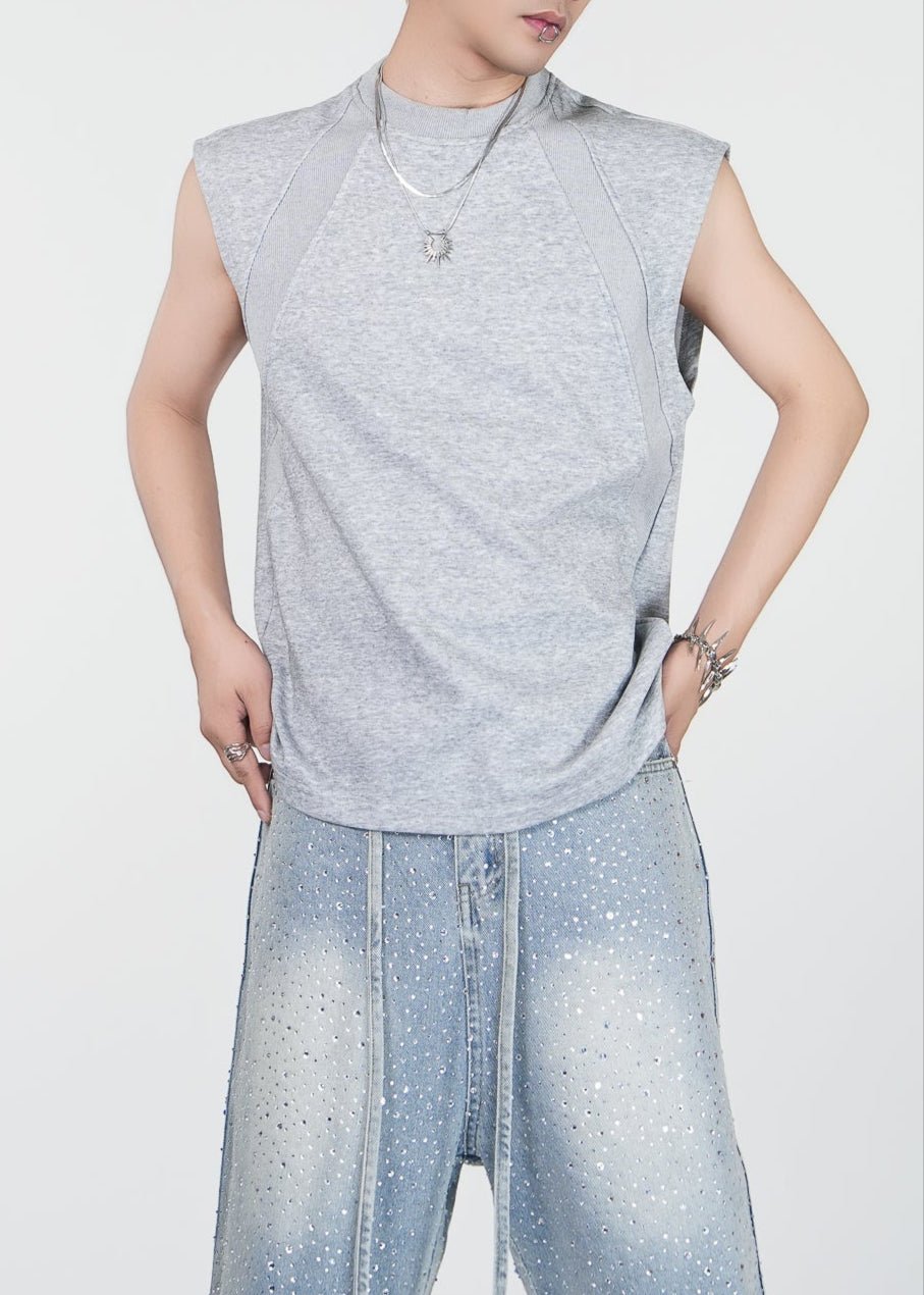 Structured Sleeveless Top in Minimalist Cut - Rick Circus
