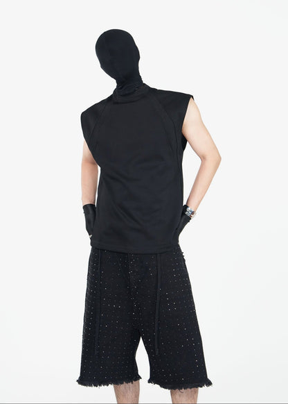 Structured Sleeveless Top in Minimalist Cut - Rick Circus