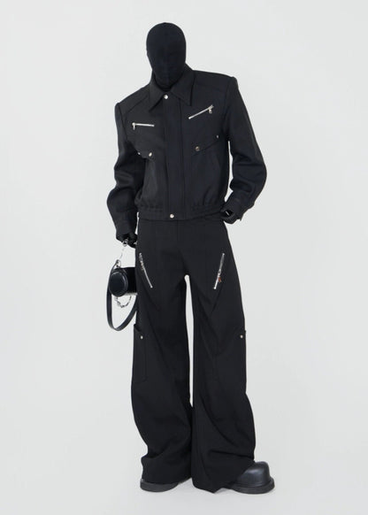 Structured Wide - Leg Blade Pants - Rick Circus