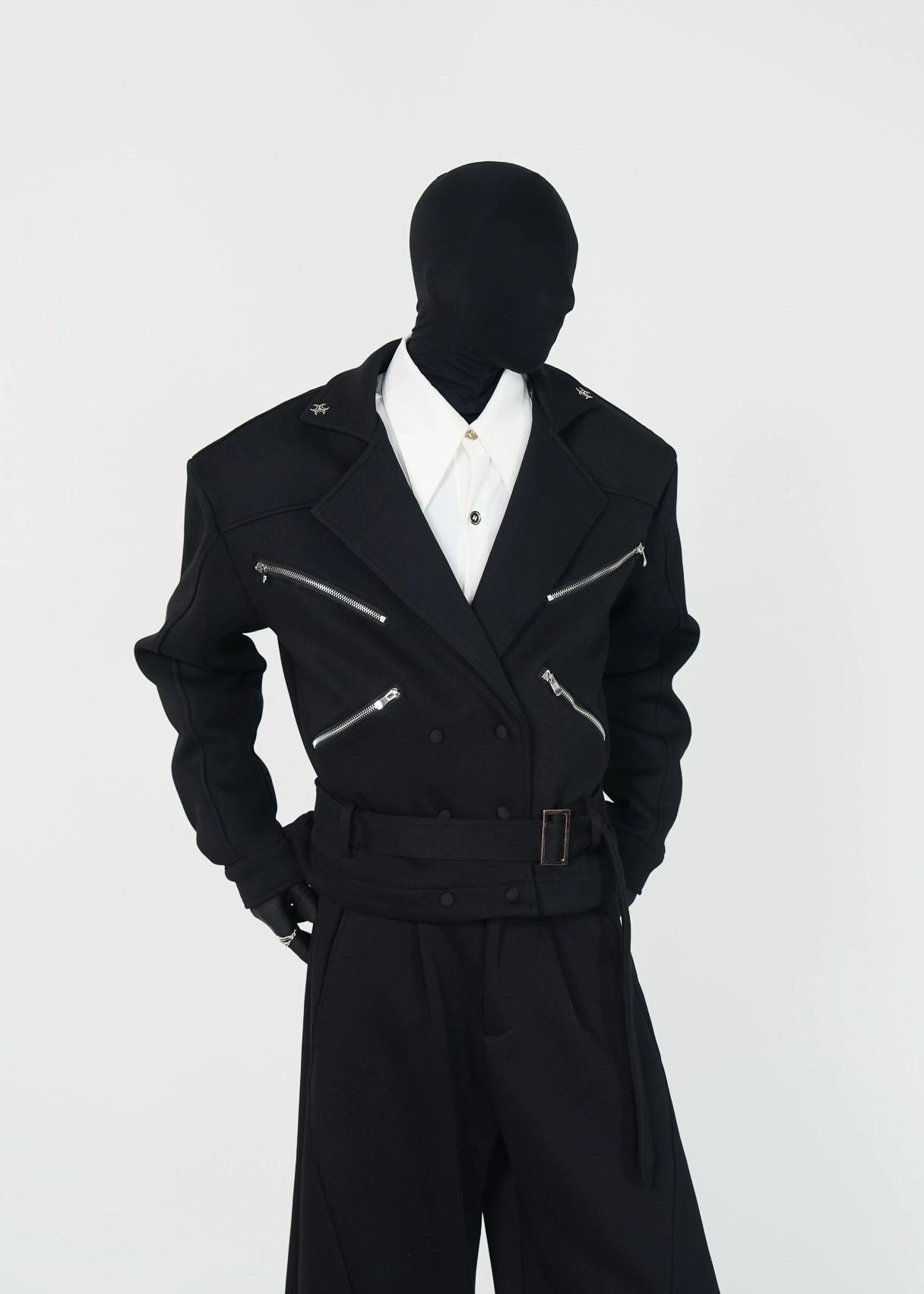 Structured X - Zip Cropped Jacket - Rick Circus