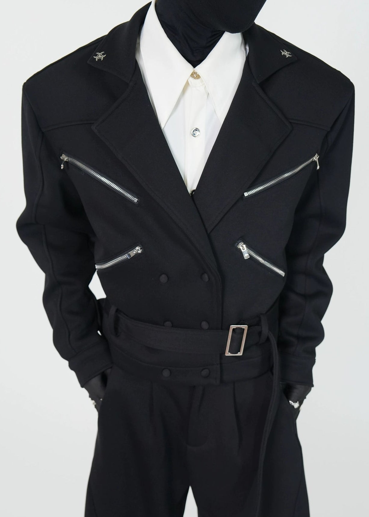 Structured X - Zip Cropped Jacket - Rick Circus