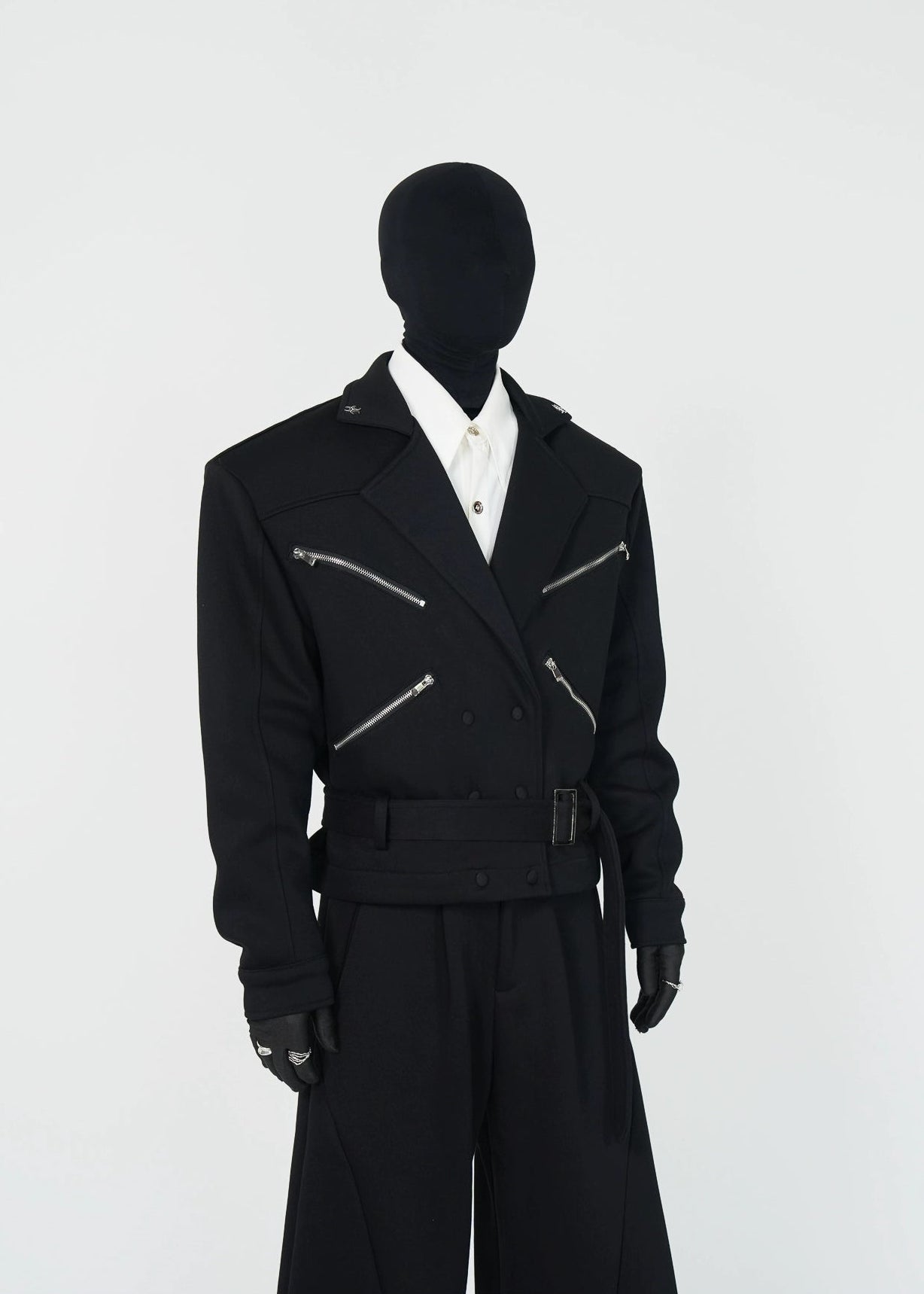 Structured X - Zip Cropped Jacket - Rick Circus