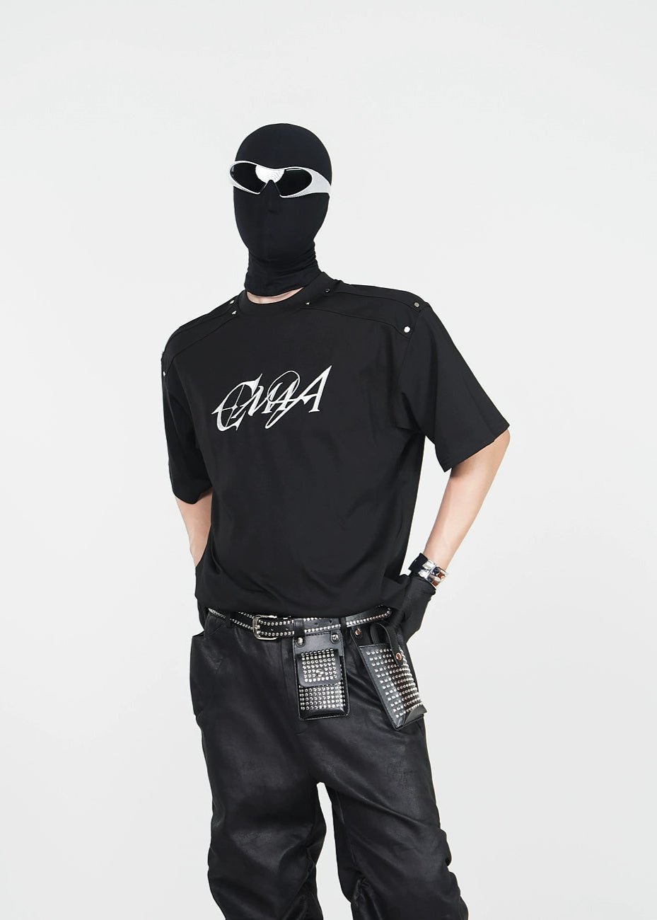 Studded Graphic T-Shirt - Rick Circus