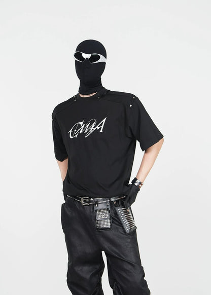 Studded Graphic T-Shirt - Rick Circus