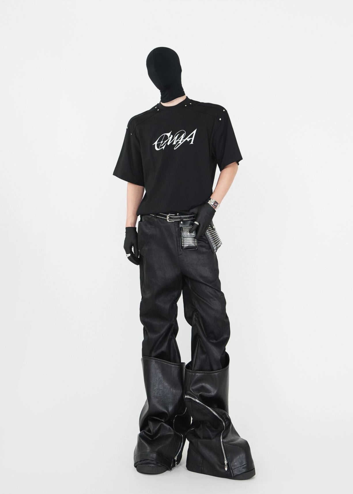 Studded Graphic T-Shirt - Rick Circus