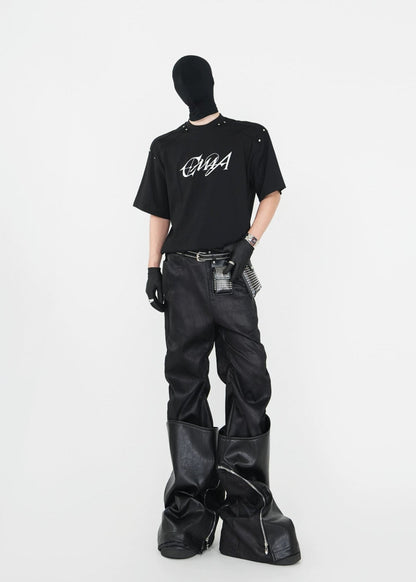 Studded Graphic T-Shirt - Rick Circus