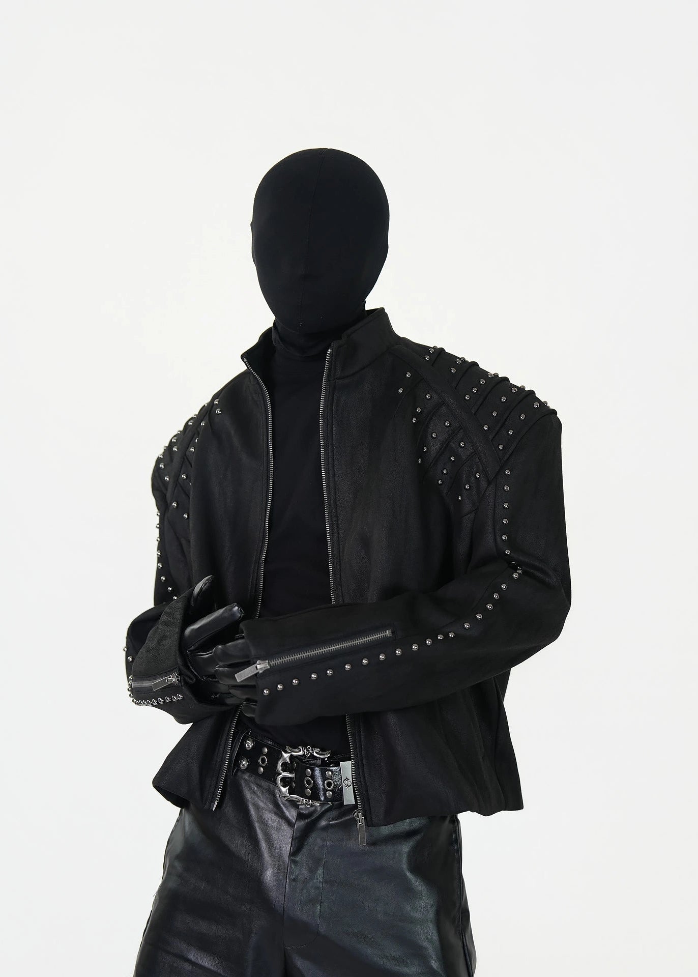 Studded PU Leather Jacket - Rick Circus