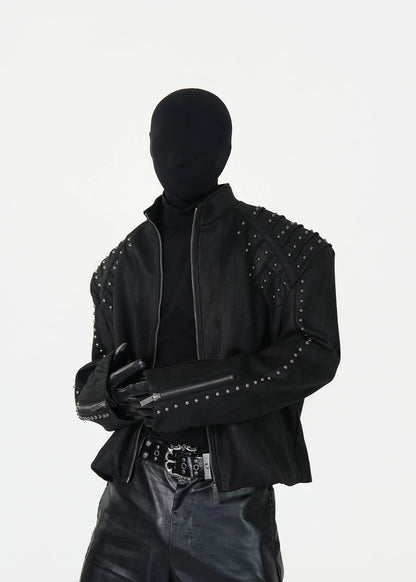 Studded PU Leather Jacket - Rick Circus
