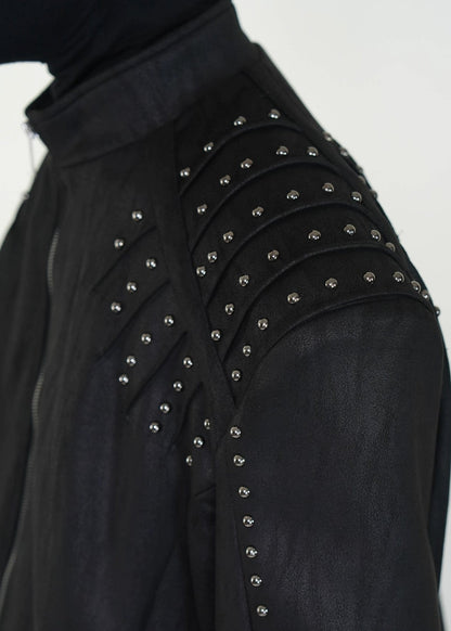 Studded PU Leather Jacket - Rick Circus