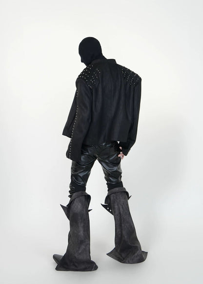 Studded PU Leather Jacket - Rick Circus