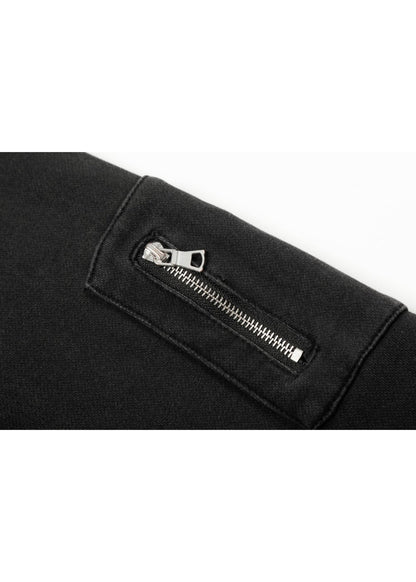 Studded Techwear Zip Hoodie - Rick Circus