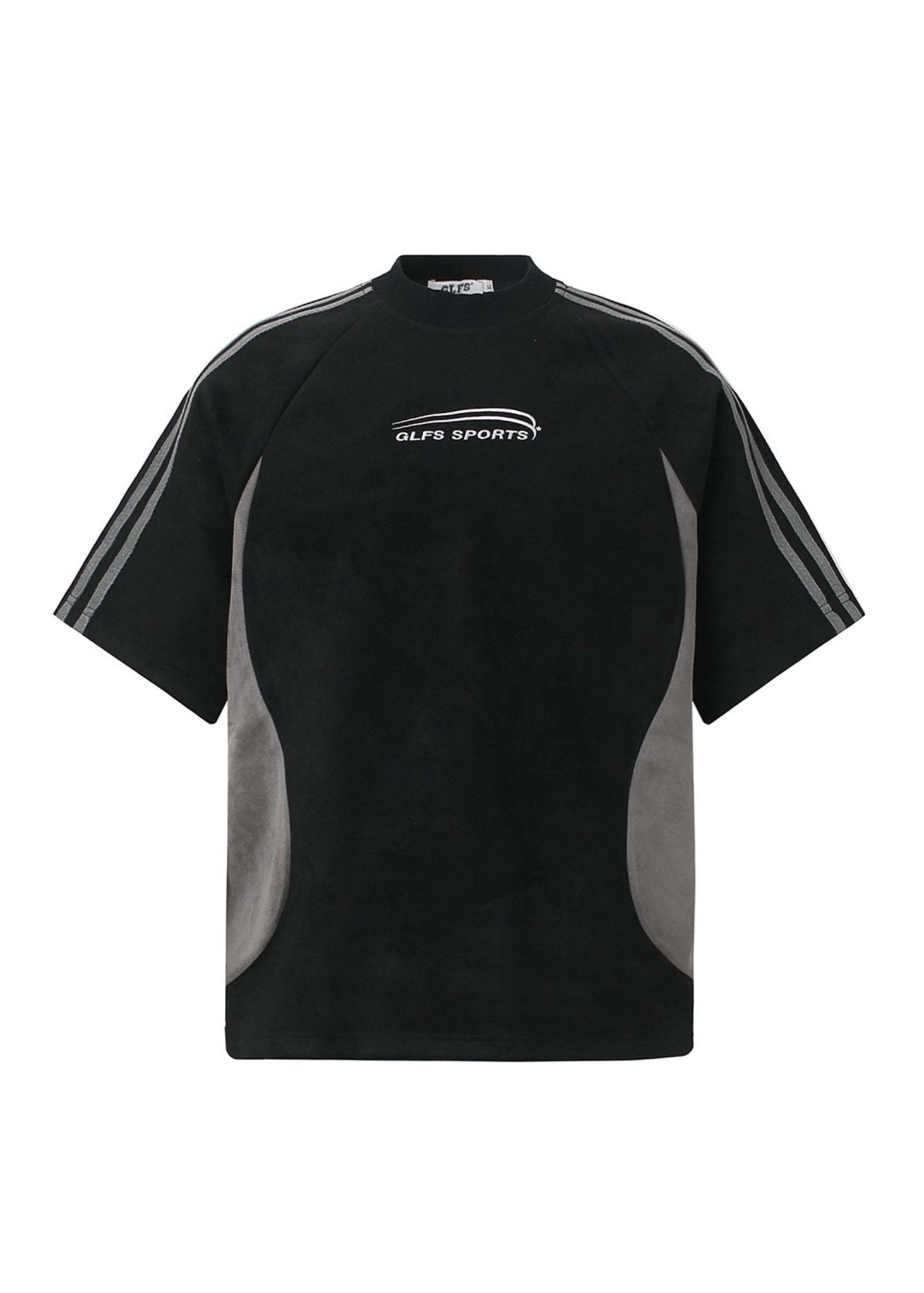 Suede Patchwork Athletic Tee - Rick Circus