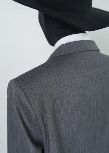 Tailored Pinstripe Suit Jacket - Rick Circus