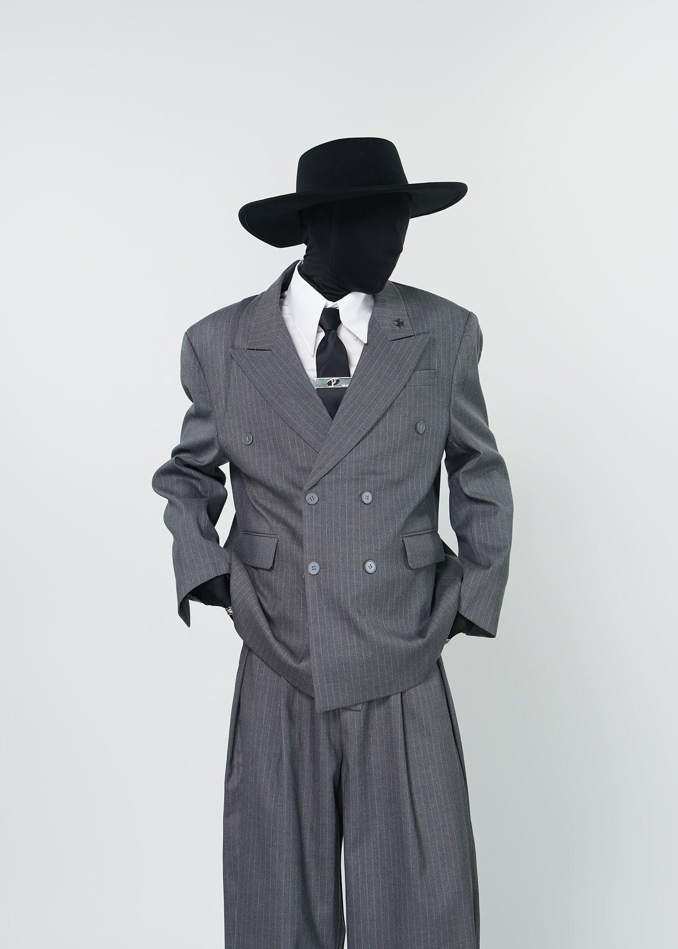 Tailored Pinstripe Suit Jacket - Rick Circus