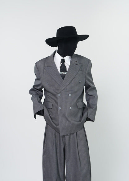 Tailored Pinstripe Suit Jacket - Rick Circus