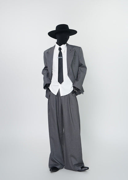 Tailored Pinstripe Suit Jacket - Rick Circus
