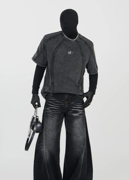 Textured Vintage Wash T-Shirt - Rick Circus