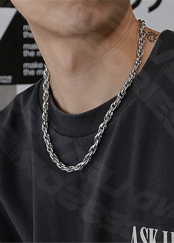 Thick Stainless Steel Cuban Chain Necklace - Rick Circus