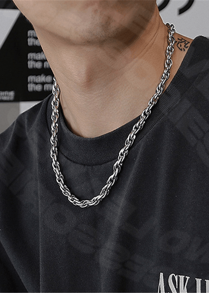 Thick Stainless Steel Cuban Chain Necklace - Rick Circus
