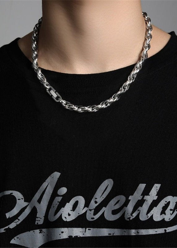Thick Stainless Steel Cuban Chain Necklace - Rick Circus