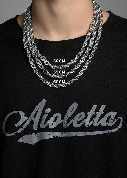 Thick Stainless Steel Cuban Chain Necklace - Rick Circus