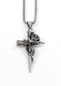 Thorn Rose Cross Necklace - Rick Circus