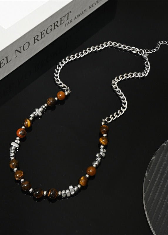 Tiger Eye Beaded Necklace - Rick Circus