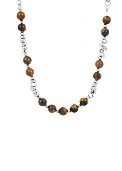 Tiger Eye Beaded Necklace - Rick Circus