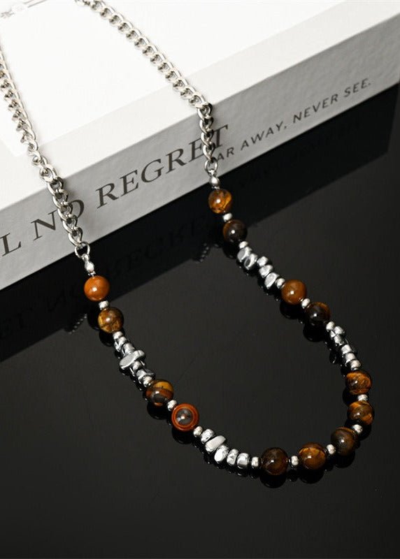 Tiger Eye Beaded Necklace - Rick Circus