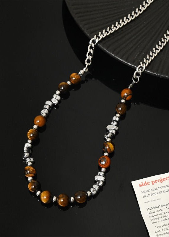 Tiger Eye Beaded Necklace - Rick Circus