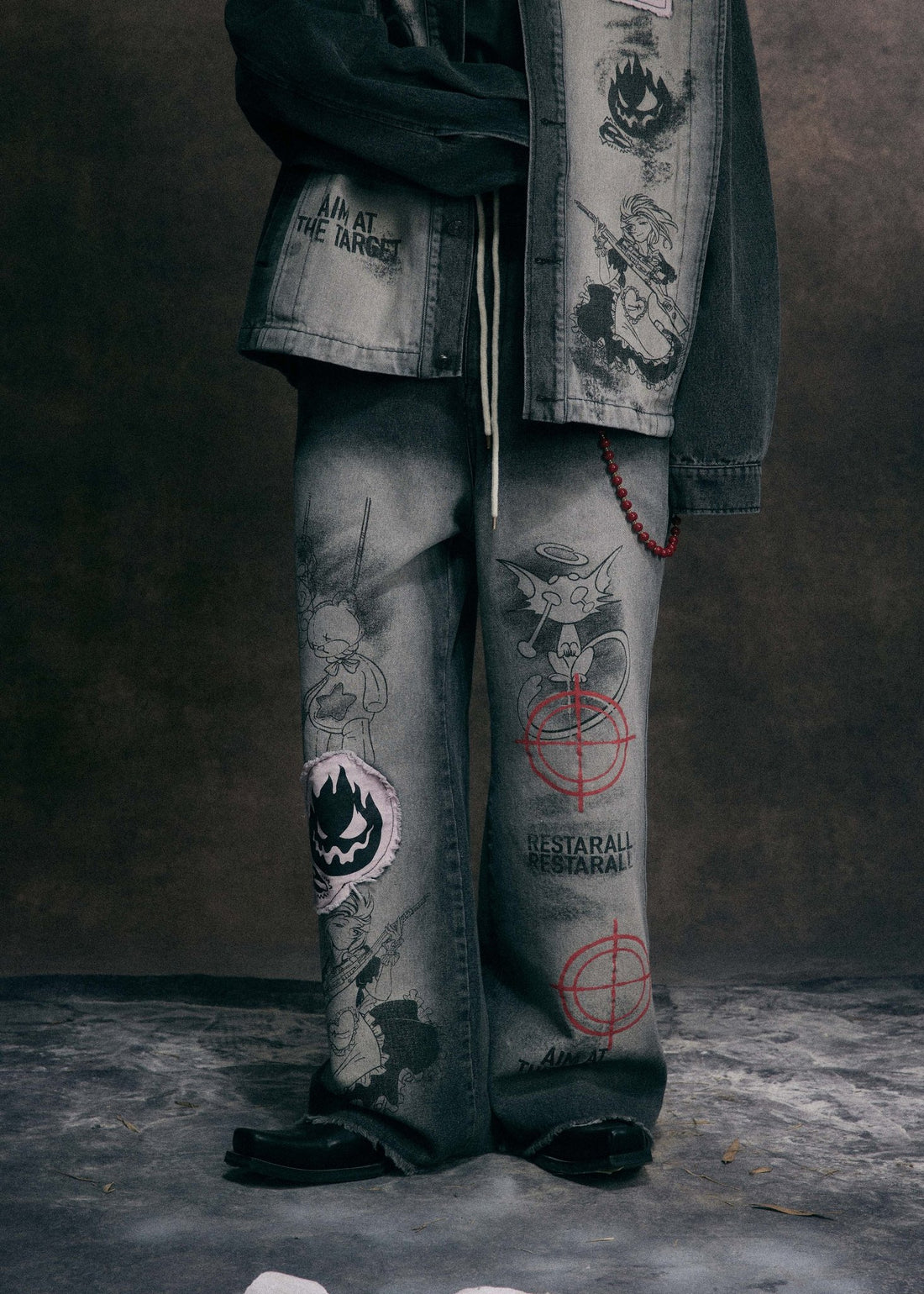 Traces of Growth Printed Jeans - Rick Circus