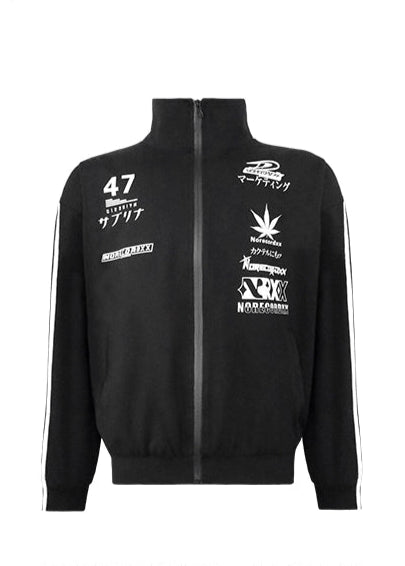 Triple Stripe Graphic Track Jacket - Rick Circus