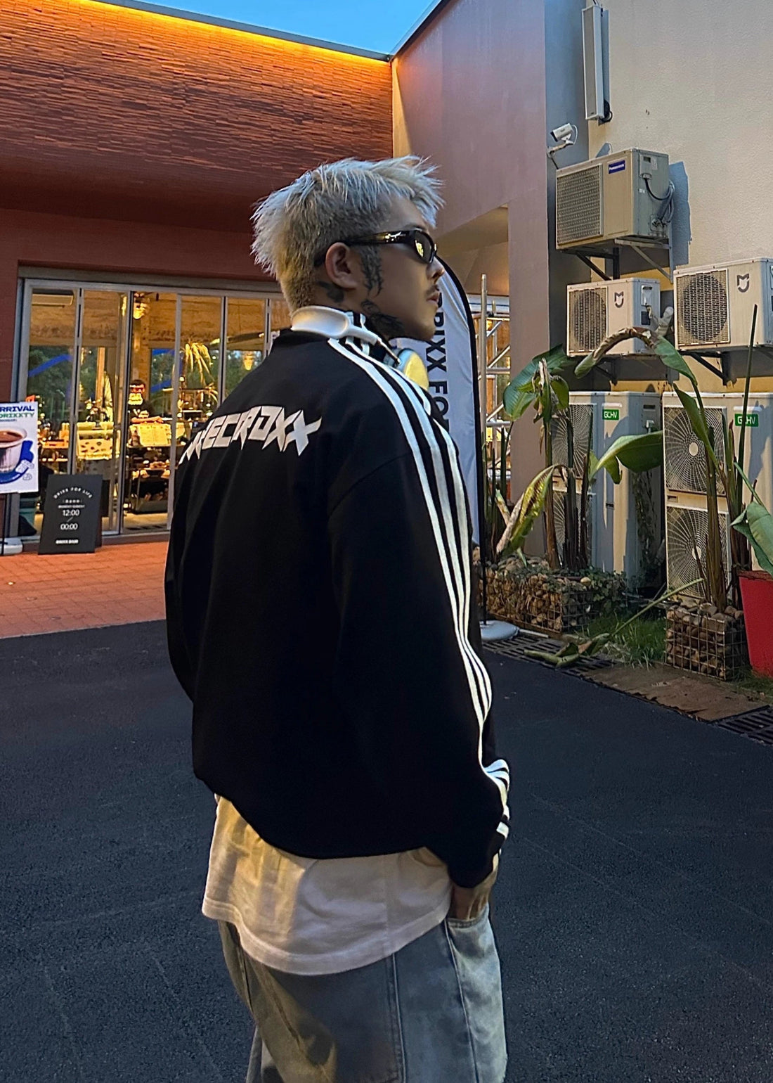 Triple Stripe Graphic Track Jacket - Rick Circus