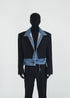 Two - in - One Denim Spliced Blazer - Rick Circus