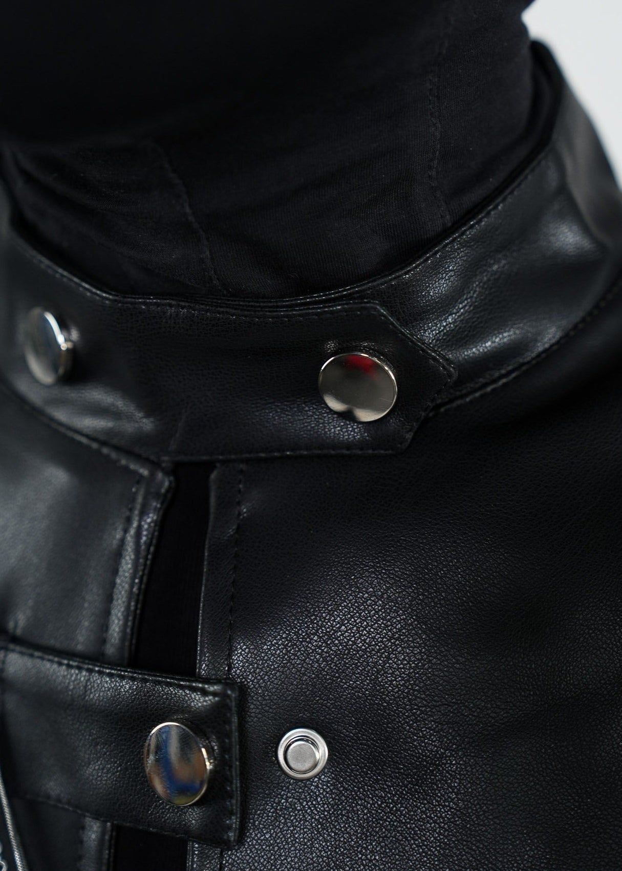 Unisex Cropped Leather Biker Jacket - Rick Circus