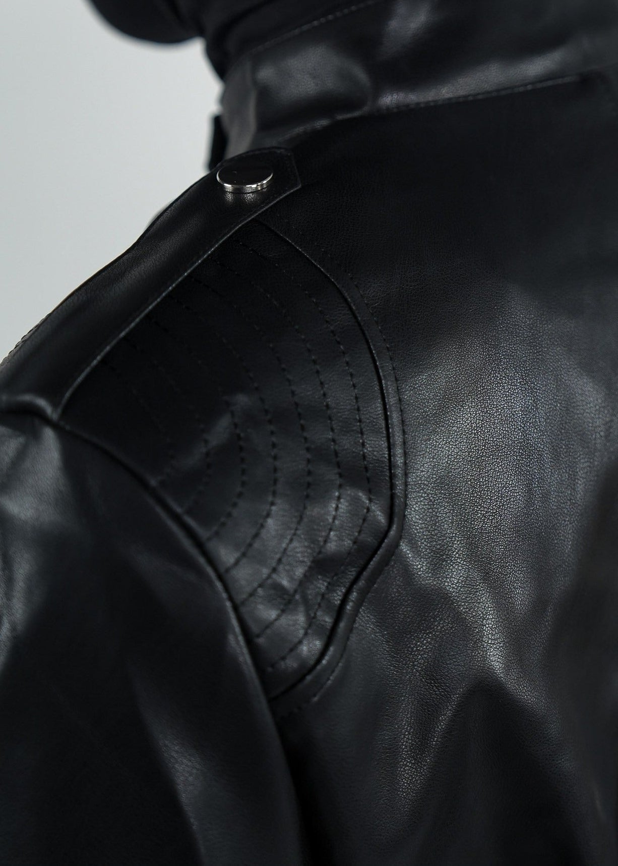 Unisex Cropped Leather Biker Jacket - Rick Circus