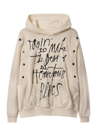 Unisex Graffiti Studded Hoodie - Rick Circus