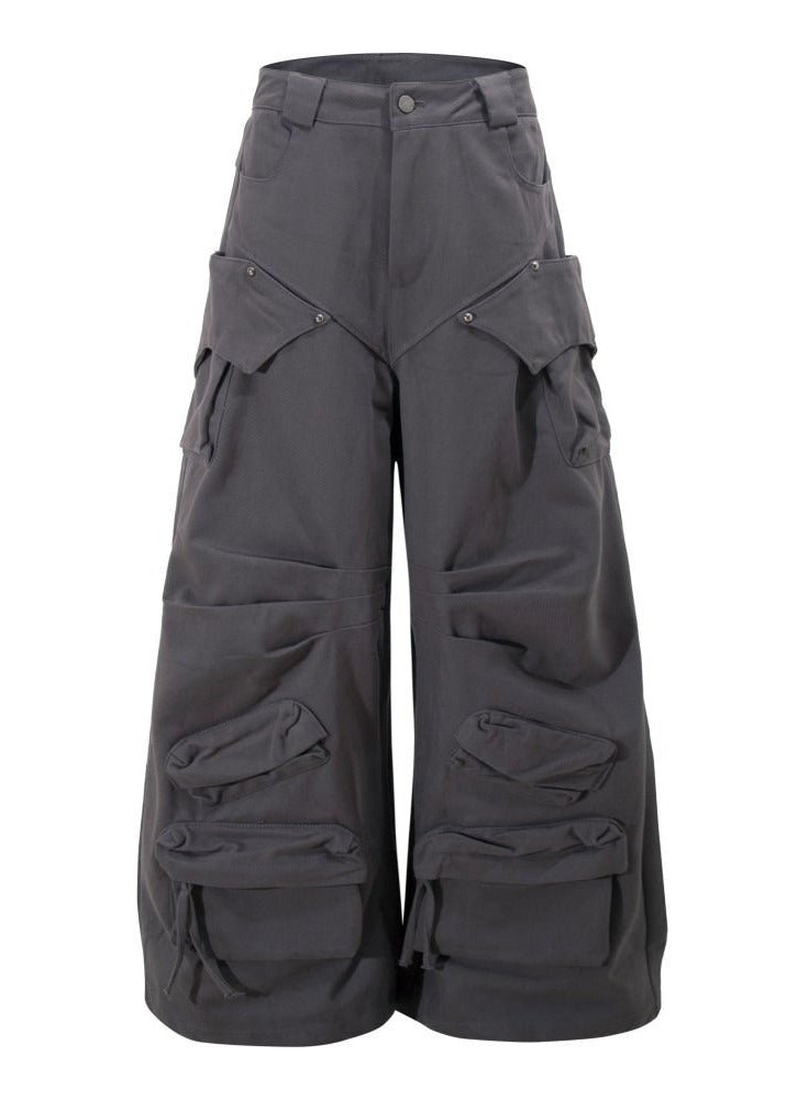 Unisex Wide Leg Cargo Pants - Rick Circus