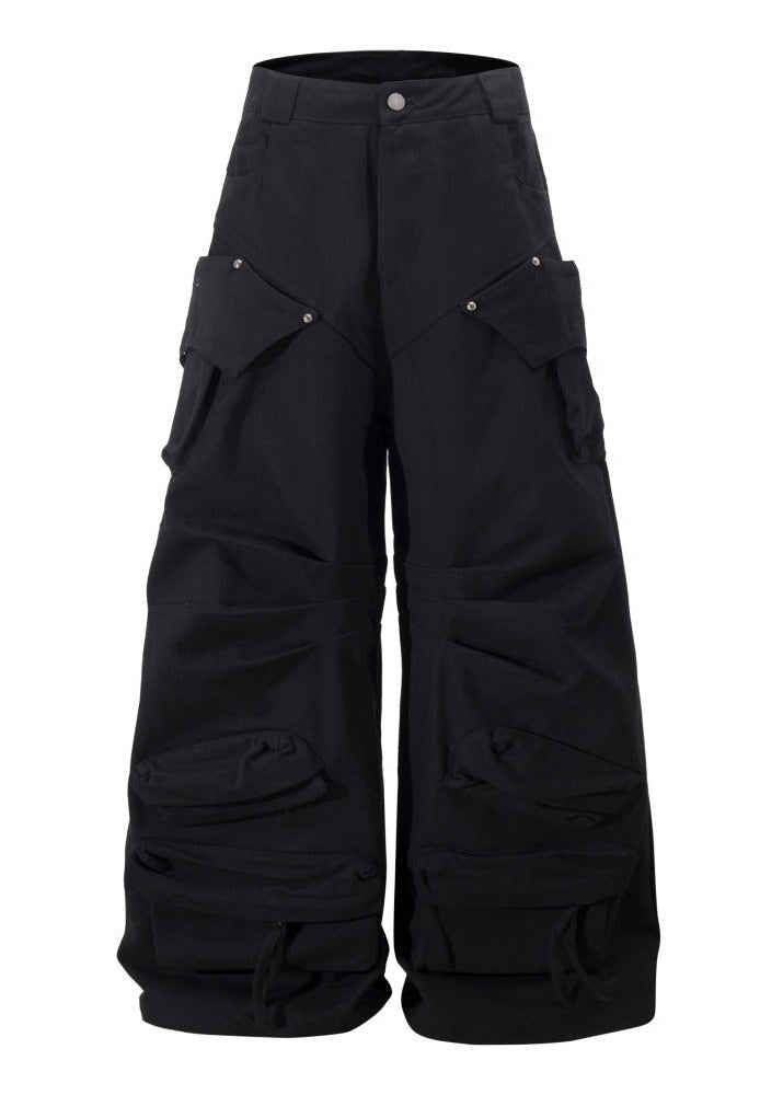 Unisex Wide Leg Cargo Pants - Rick Circus