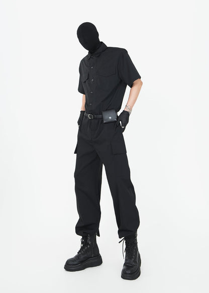 Utility - Inspired Short Sleeve Jumpsuit - Rick Circus
