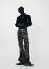 Velvet Textured Long Sleeve Turtleneck - Rick Circus
