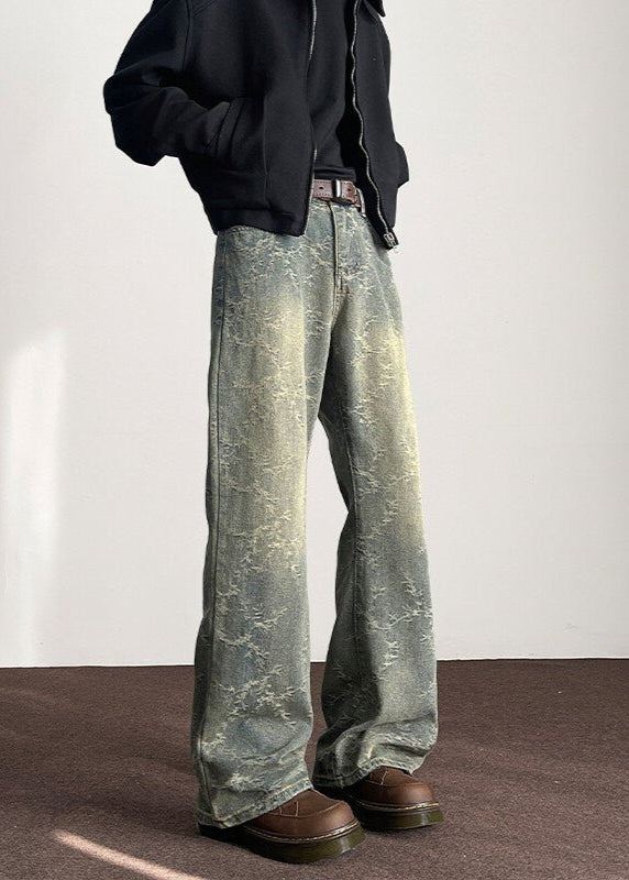 Vintage Acid - Wash Wide - Leg Jeans - Rick Circus