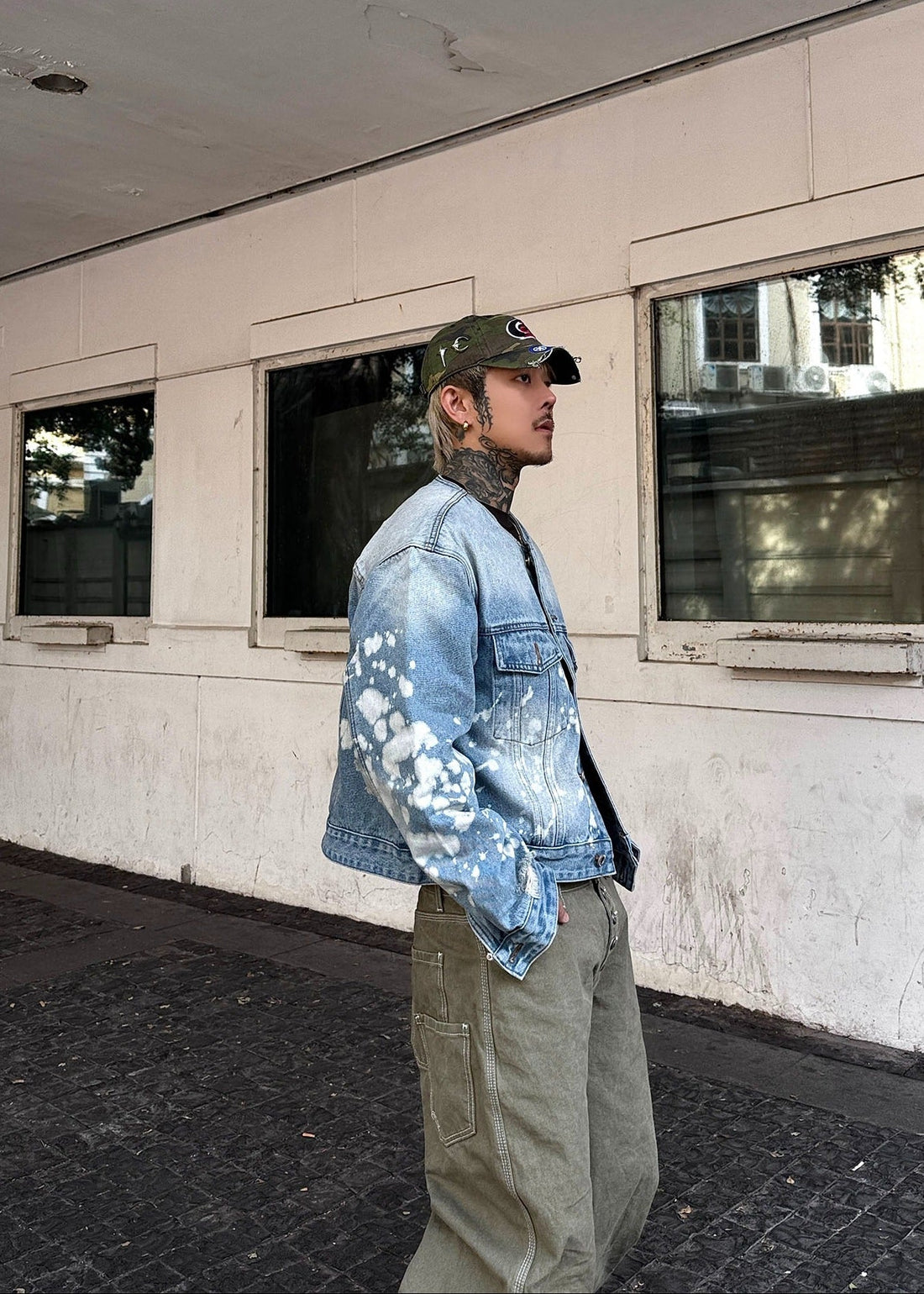 Vintage Bleached Denim Jacket - Rick Circus