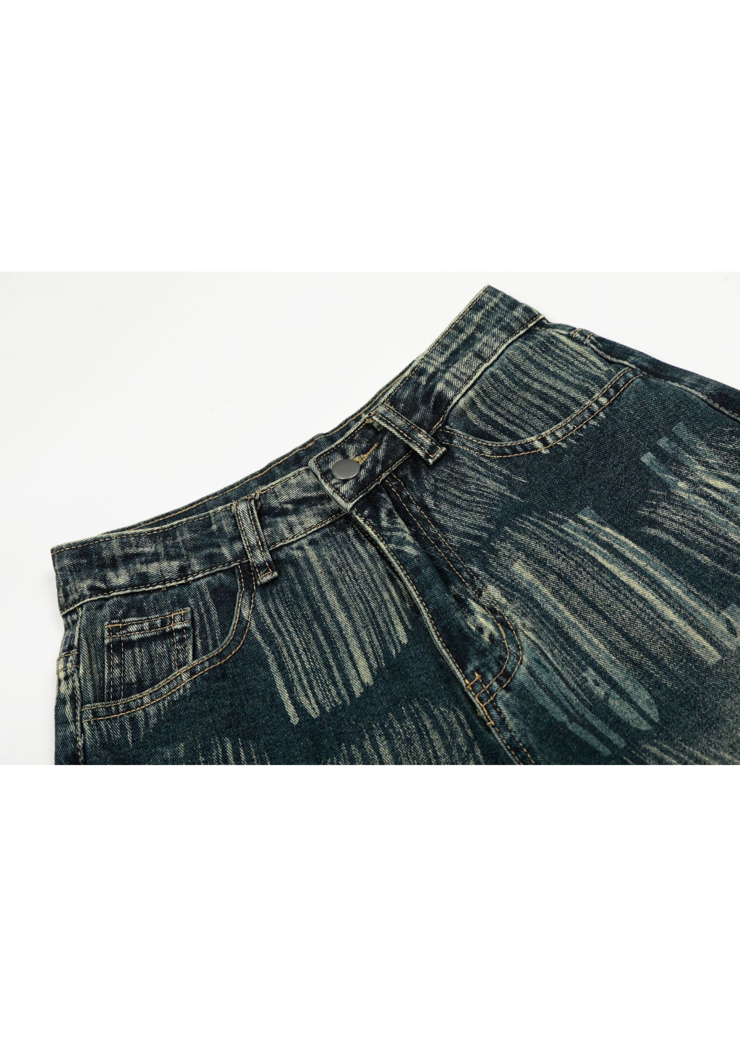 Vintage Brush Print Jeans - Rick Circus