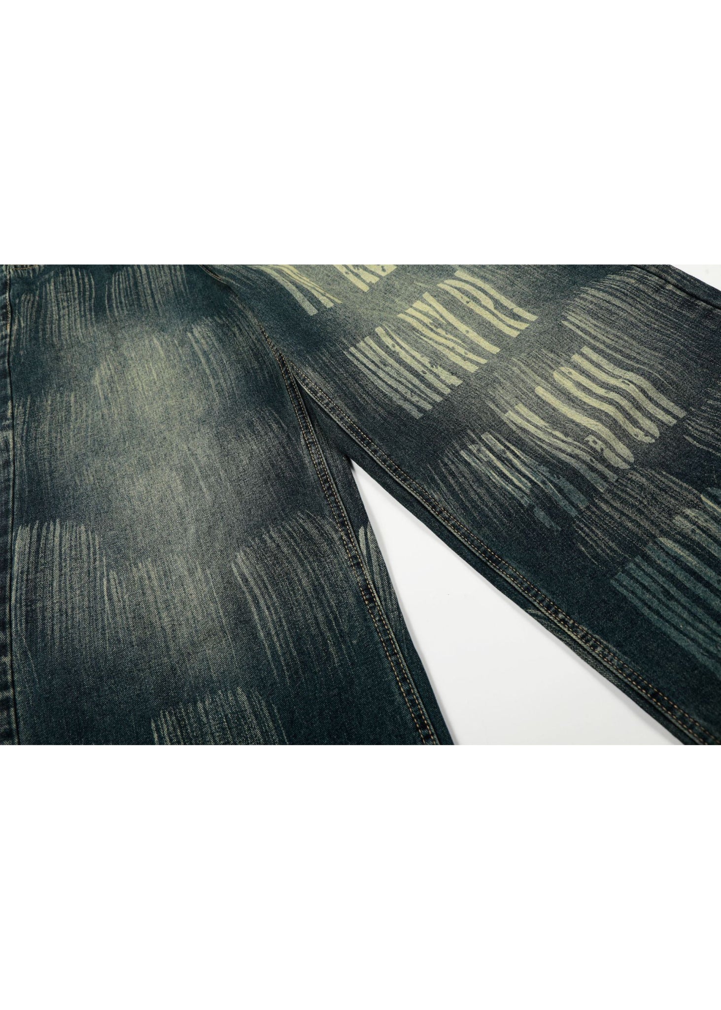 Vintage Brush Print Jeans - Rick Circus