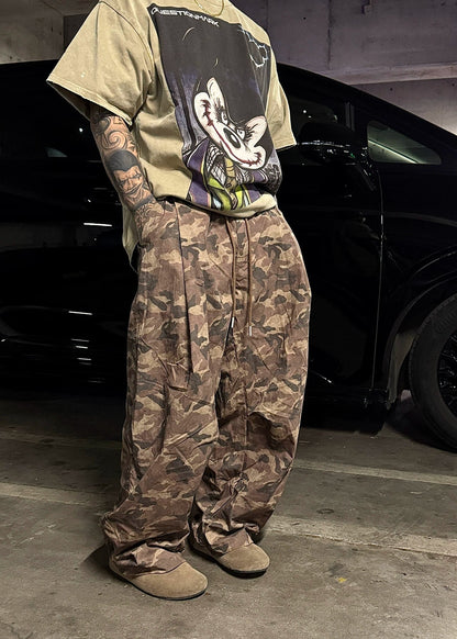Vintage Camo Wide - Leg Tactical Pants - Rick Circus